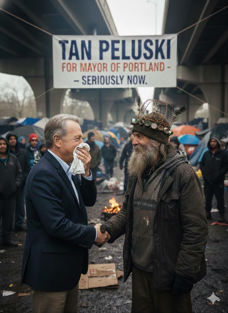 Tan Peluski welcoming Tent City as a sovereign nation